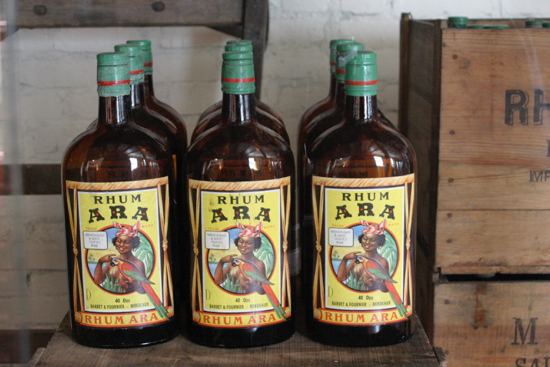 Bouteilles de rhum, thème de la prohibition